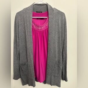Pink Clover Gray Women's Cardigan